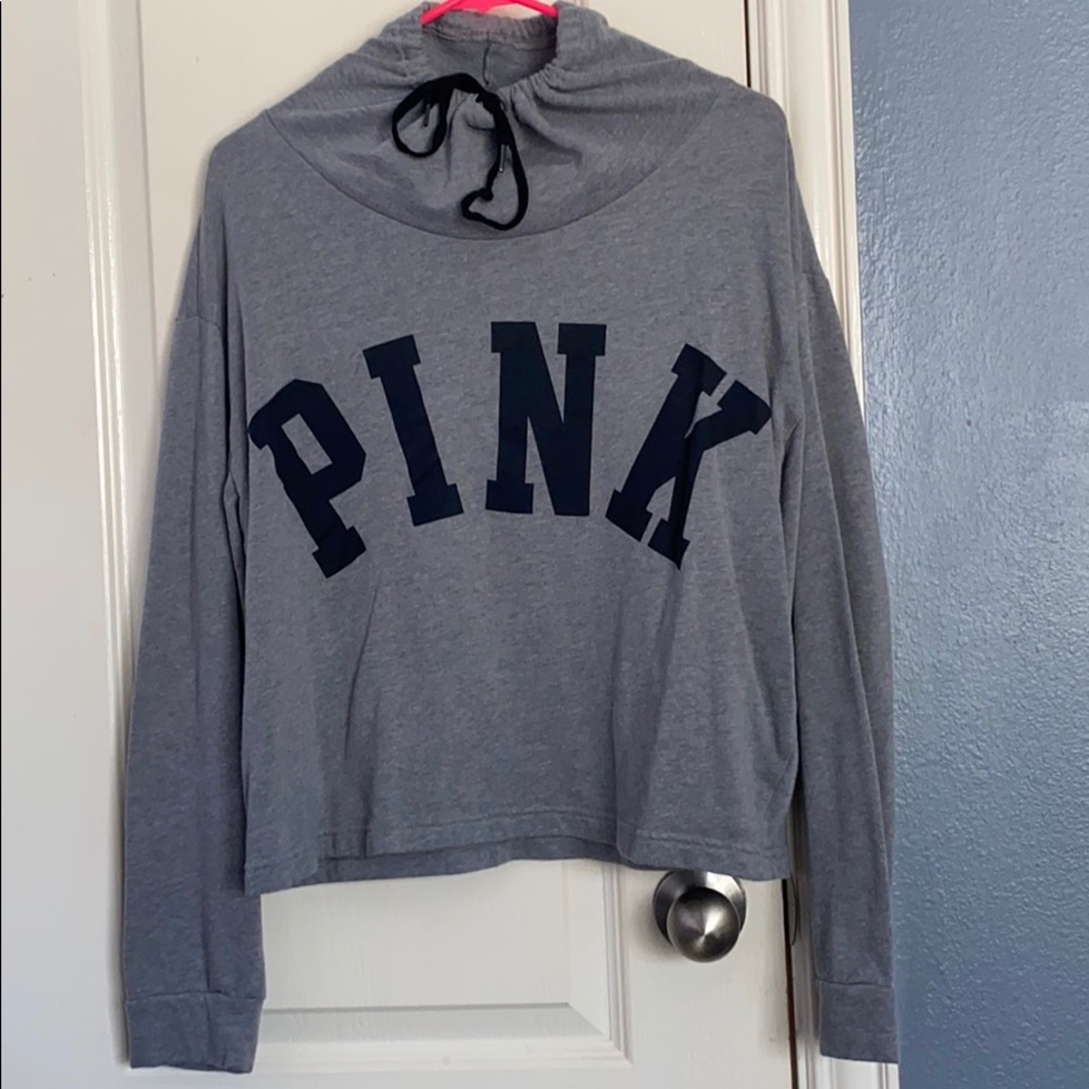 Gray and black PINK hoodie
